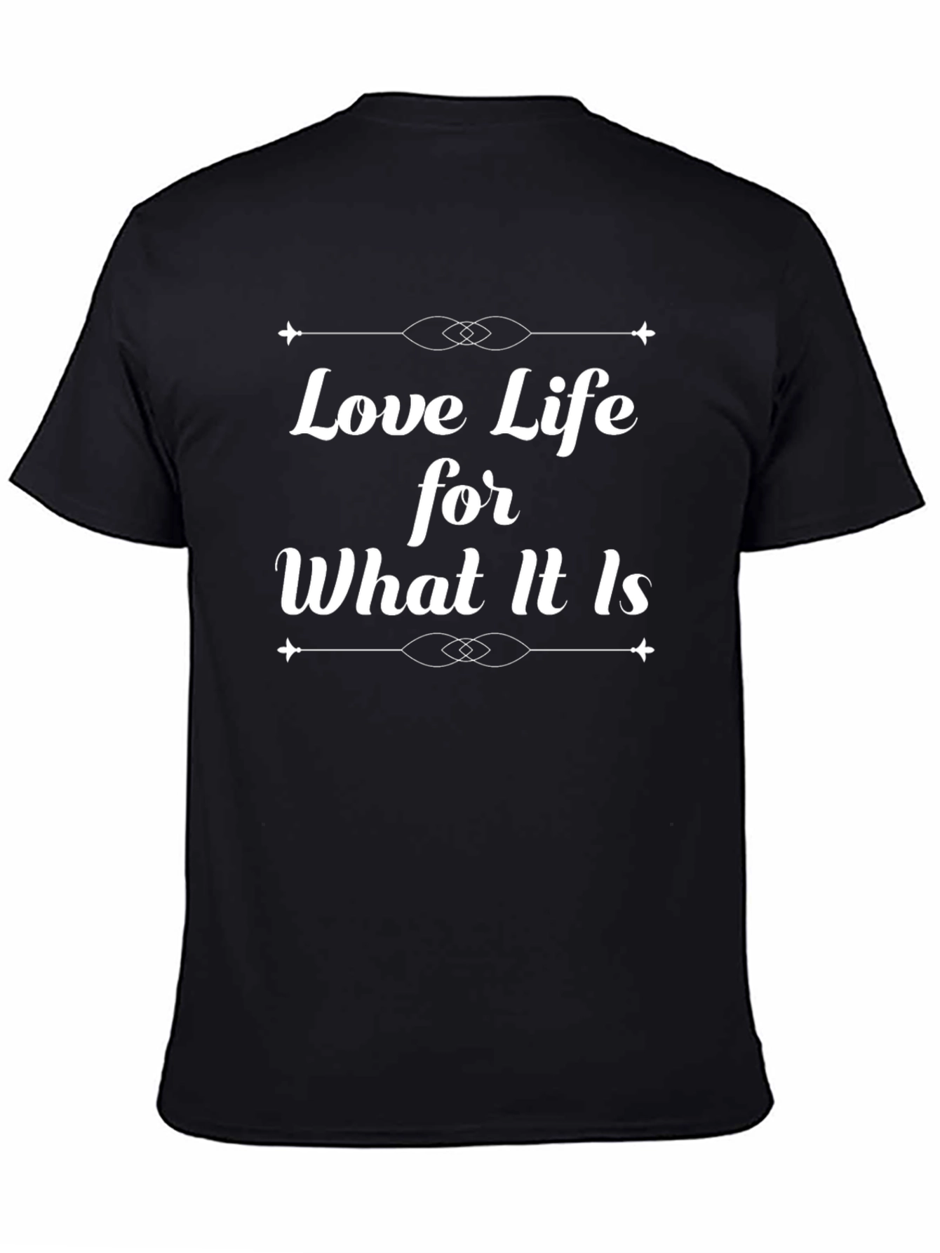 Love Life Graphic Tee - Black Cotton Blend