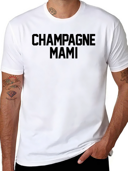 Champagne Mami Black Graphic Tee