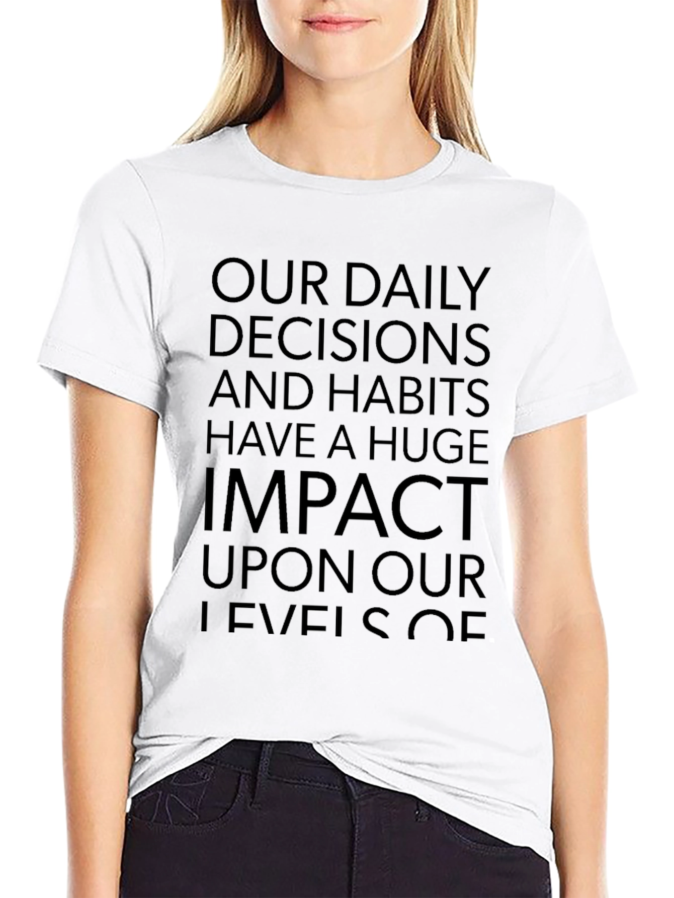 Motivational Quote Graphic Tee - Daily Decisions Impact