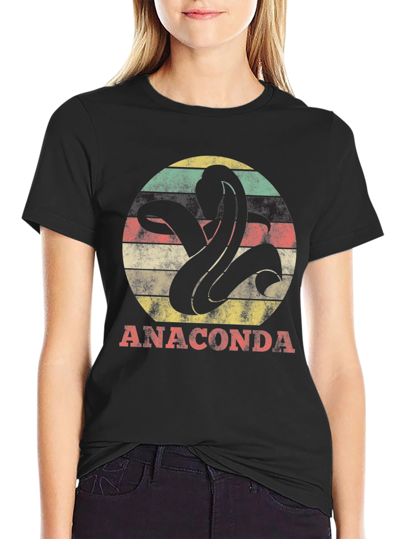 Anaconda Snake Graphic Tee - Retro Style