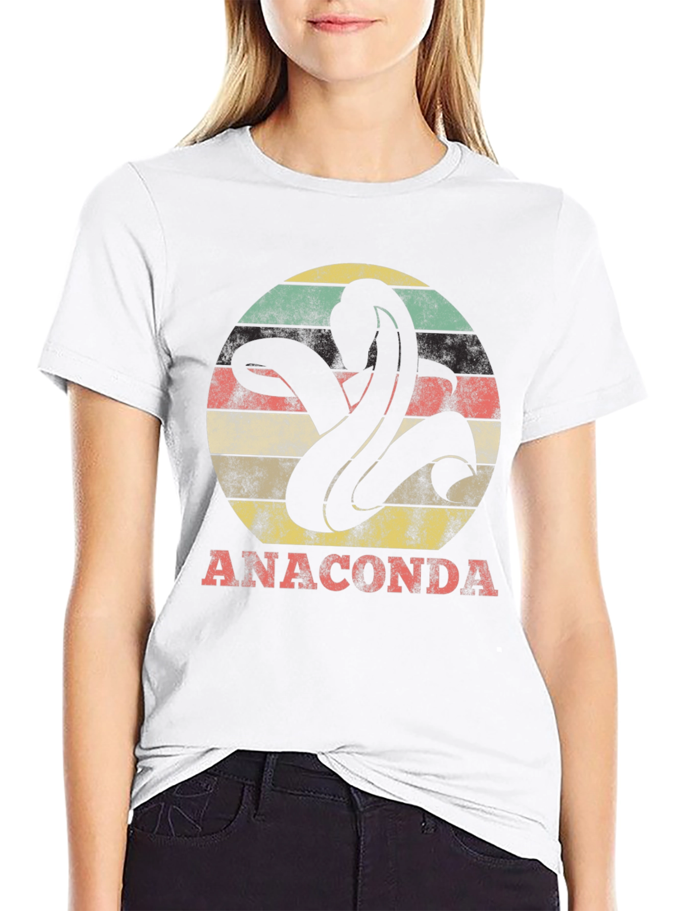 Anaconda Snake Graphic Tee - Retro Style
