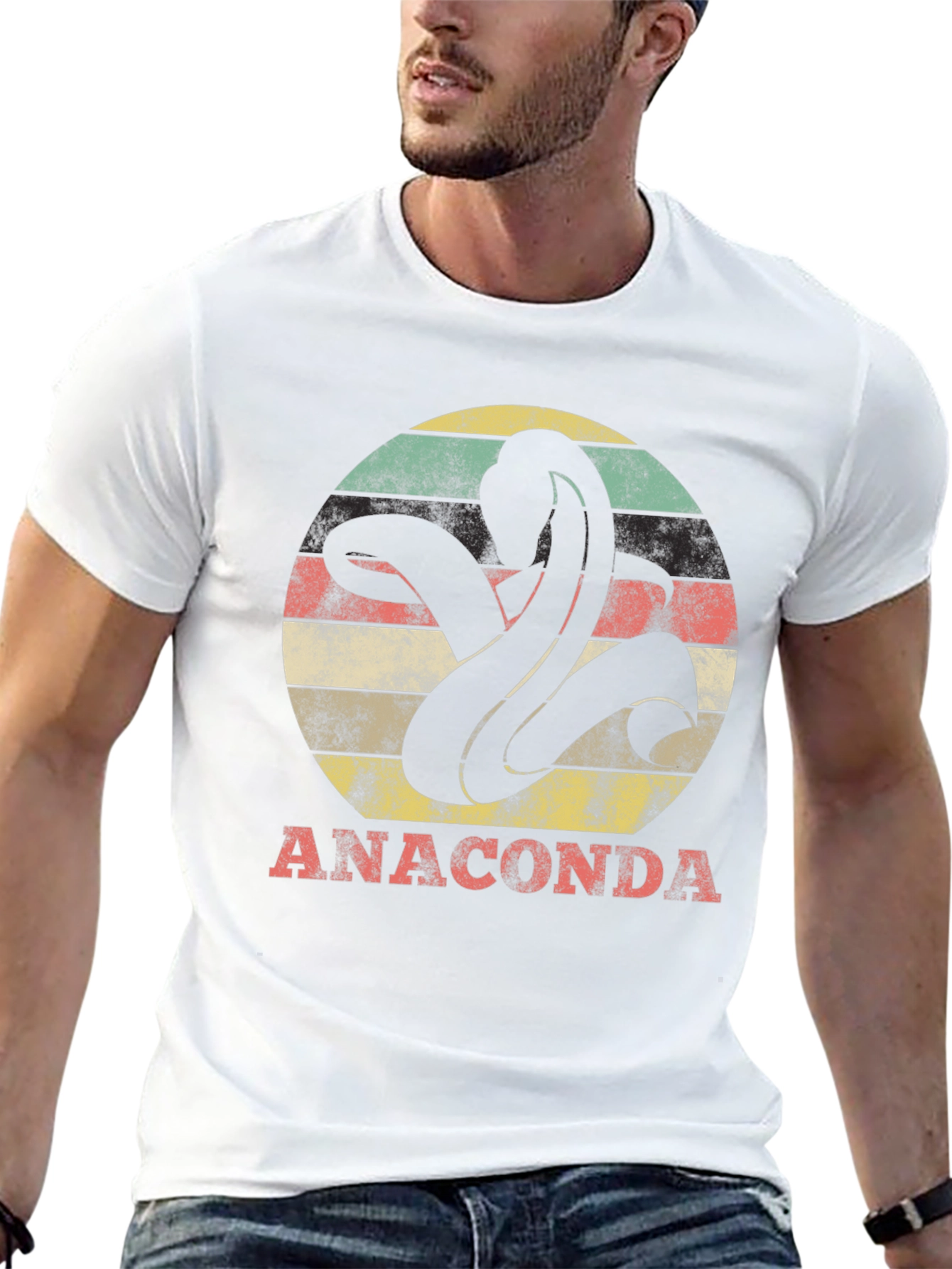 Anaconda Snake Graphic Tee - Retro Style