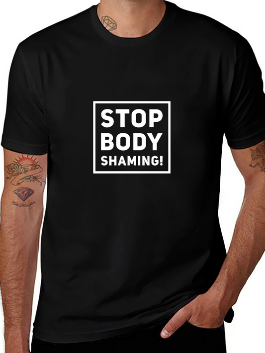 Stop Body Shaming Black Graphic Tee