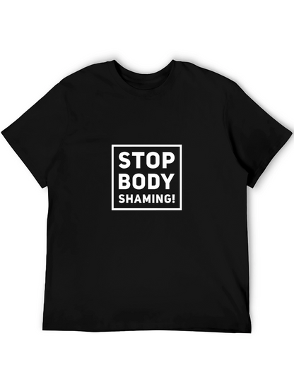 Stop Body Shaming Black Graphic Tee