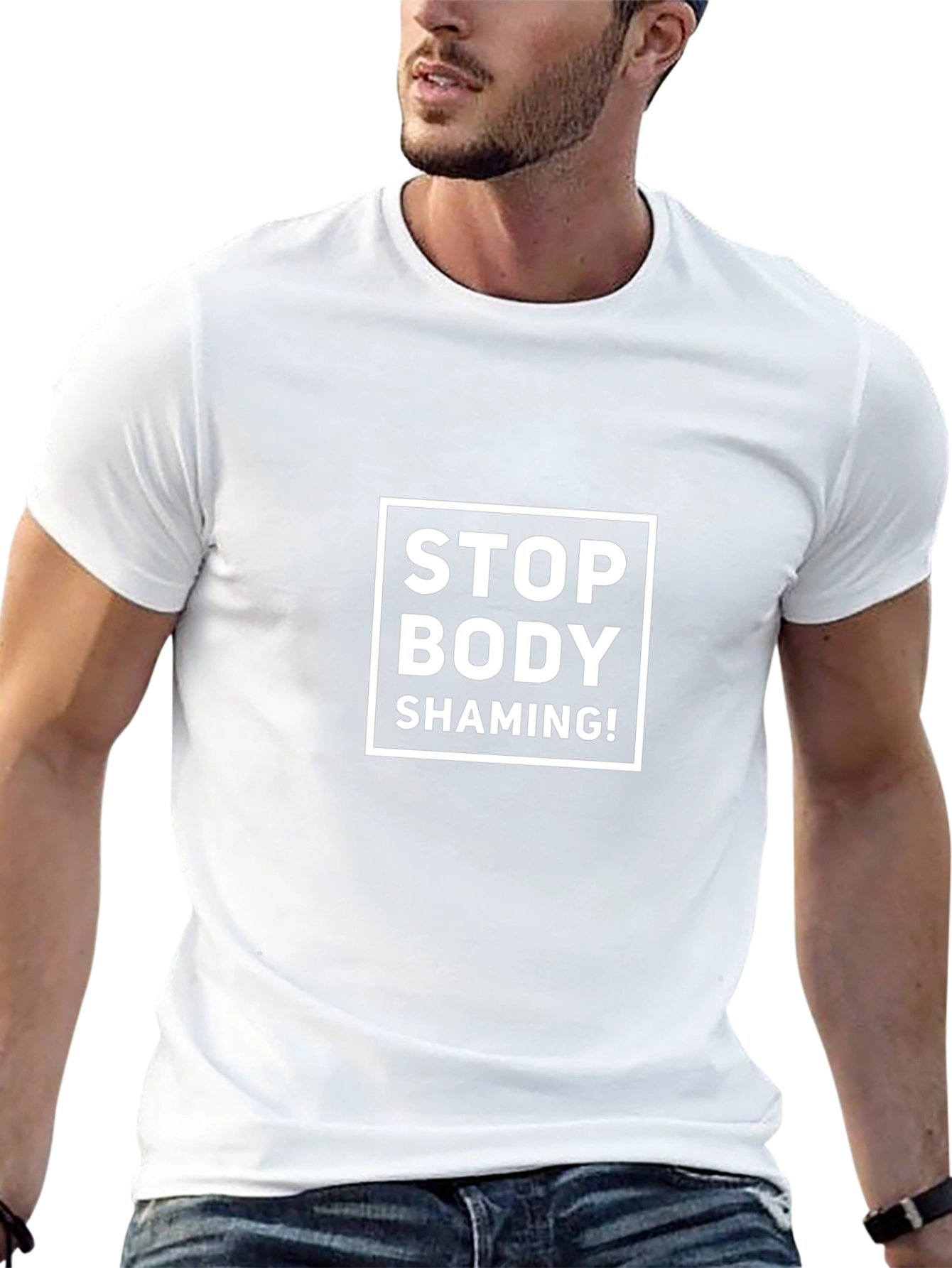 Stop Body Shaming Black Graphic Tee