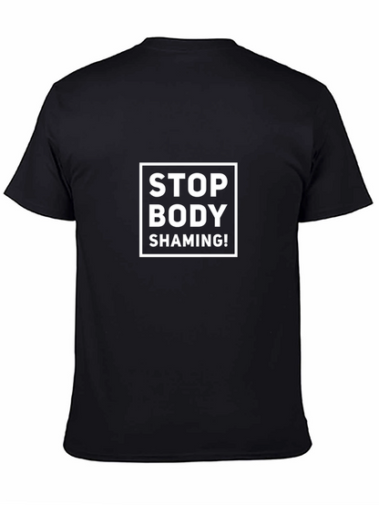 Stop Body Shaming Black Graphic Tee