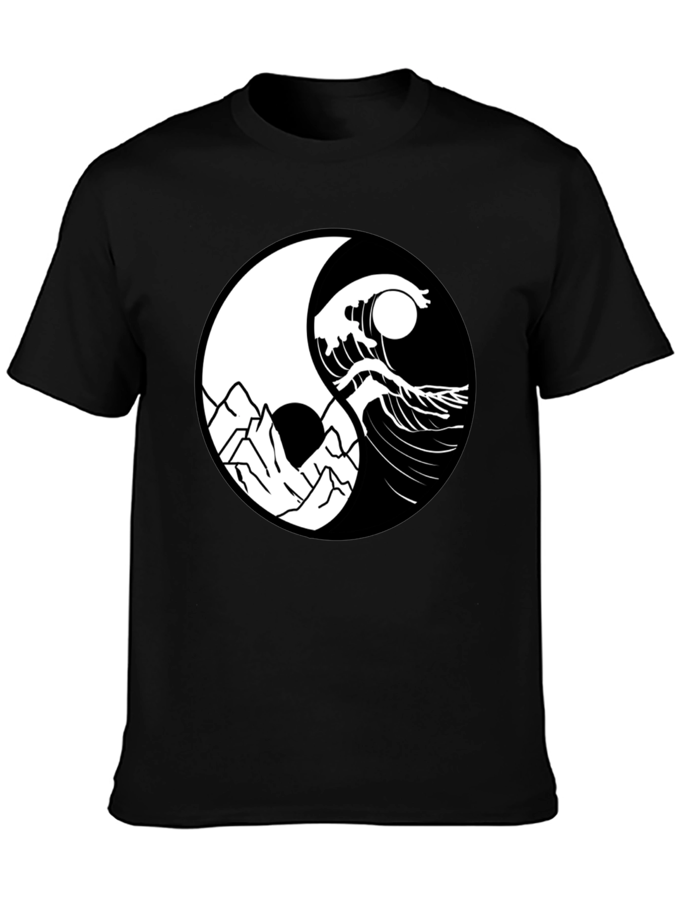 Yin Yang Mountain Wave Graphic Tee