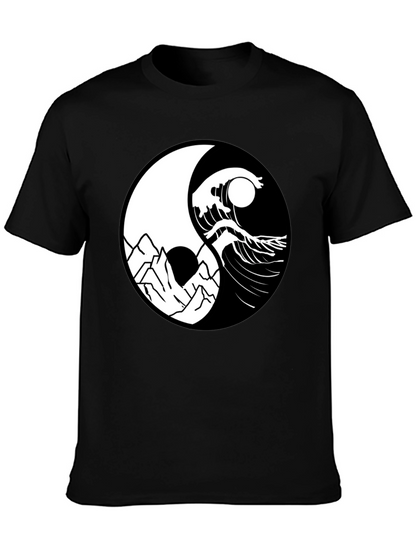 Yin Yang Mountain Wave Graphic Tee