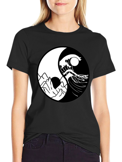 Yin Yang Mountain Wave Graphic Tee