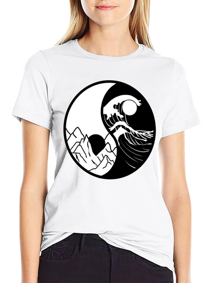 Yin Yang Mountain Wave Graphic Tee