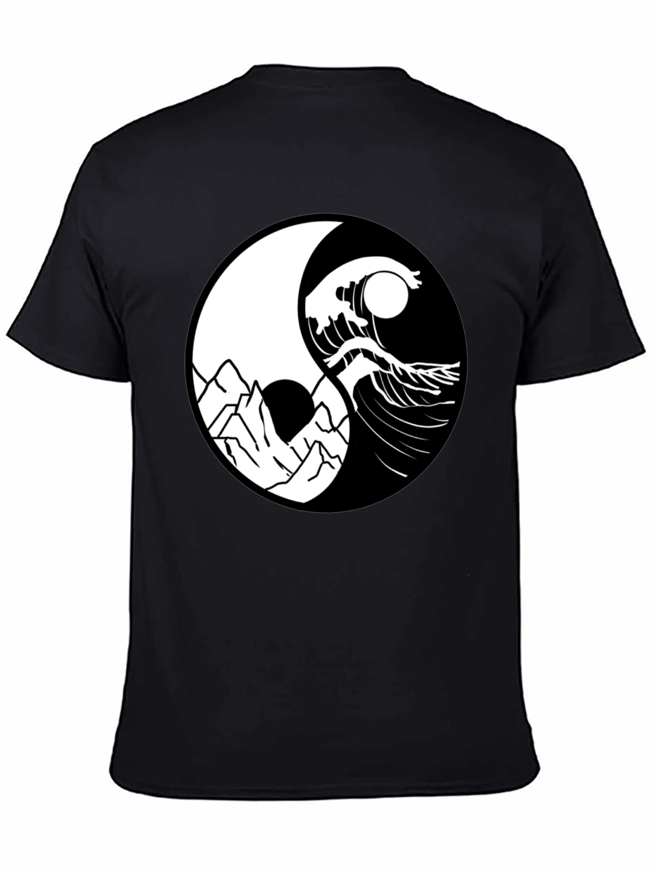 Yin Yang Mountain Wave Graphic Tee