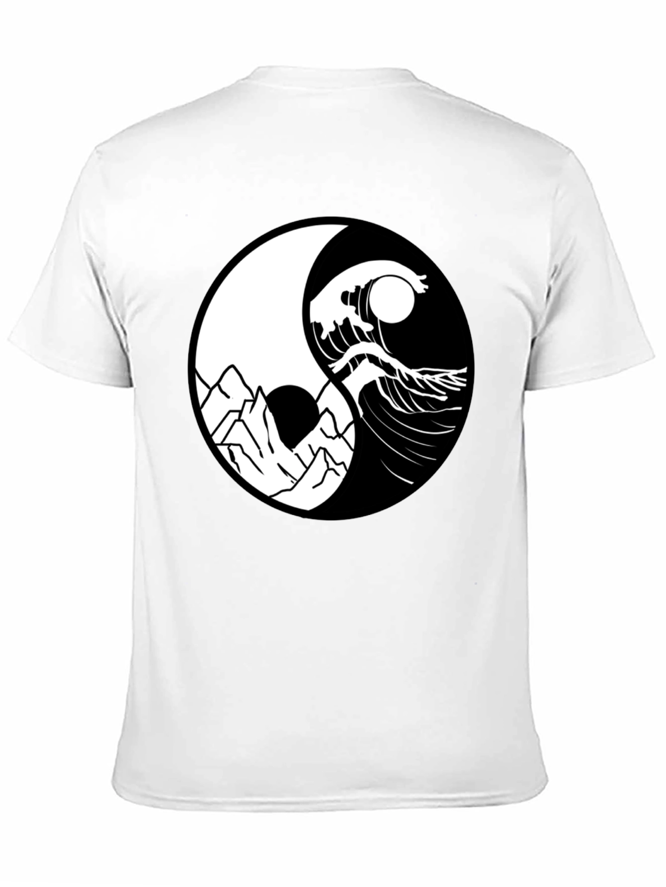 Yin Yang Mountain Wave Graphic Tee