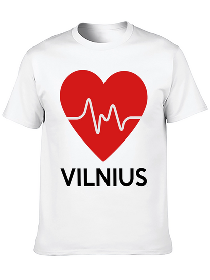 Vilnius Heartbeat T-Shirt - Mens Graphic Tee