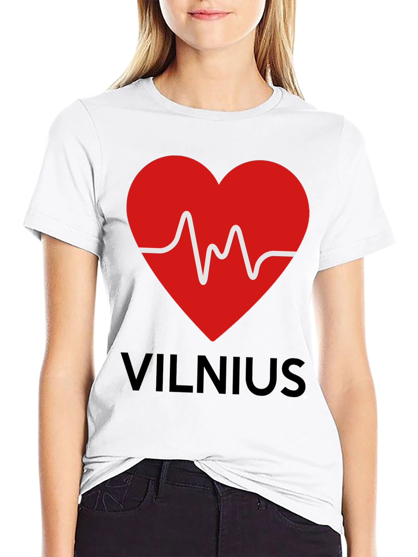 Vilnius Heartbeat T-Shirt - Mens Graphic Tee