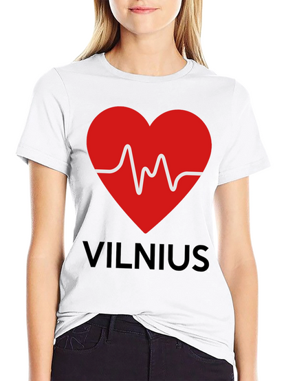 Vilnius Heartbeat T-Shirt - Mens Graphic Tee