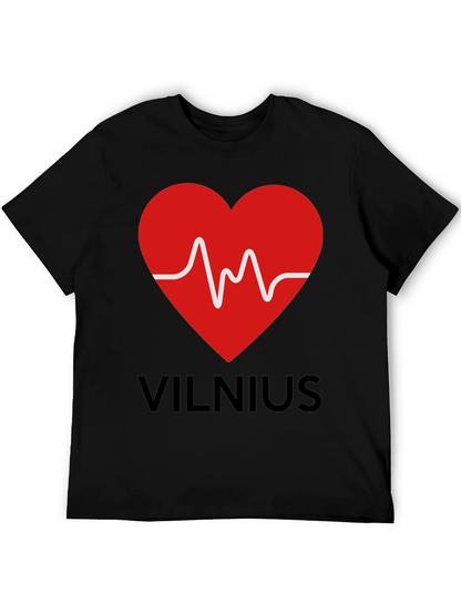 Vilnius Heartbeat T-Shirt - Mens Graphic Tee
