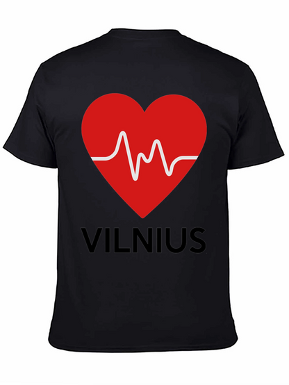 Vilnius Heartbeat T-Shirt - Mens Graphic Tee