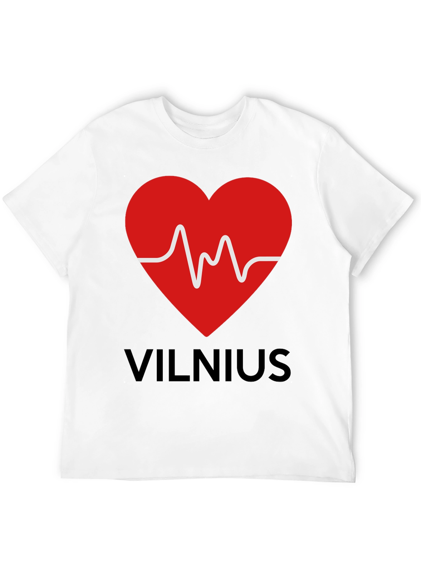 Vilnius Heartbeat T-Shirt - Mens Graphic Tee