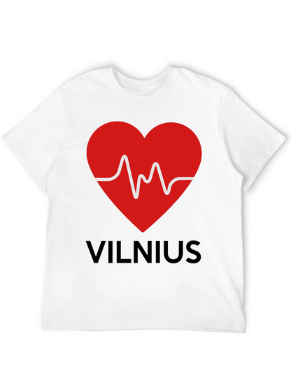 Vilnius Heartbeat T-Shirt - Mens Graphic Tee