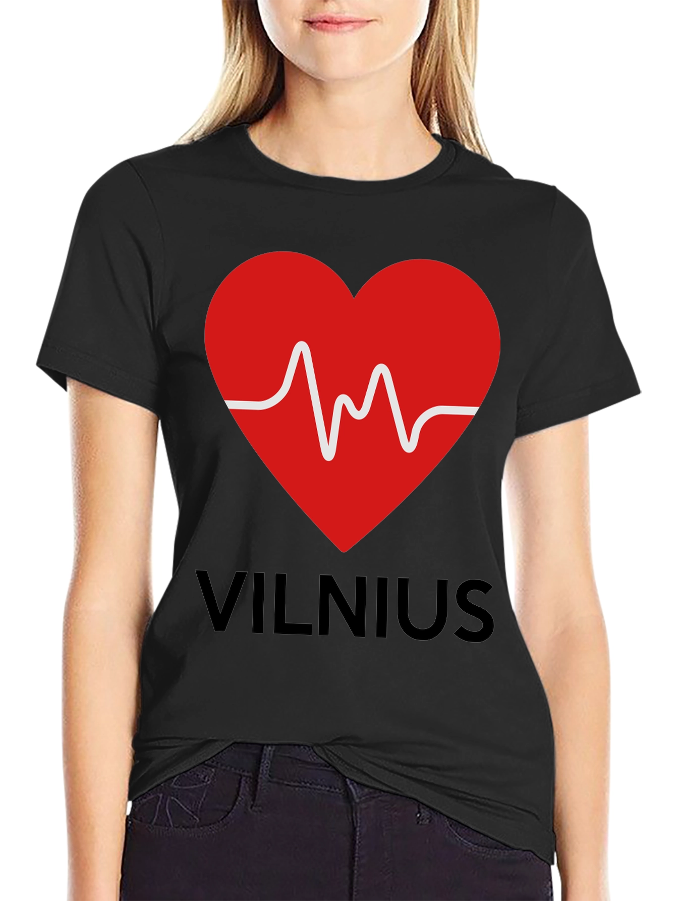 Vilnius Heartbeat T-Shirt - Mens Graphic Tee