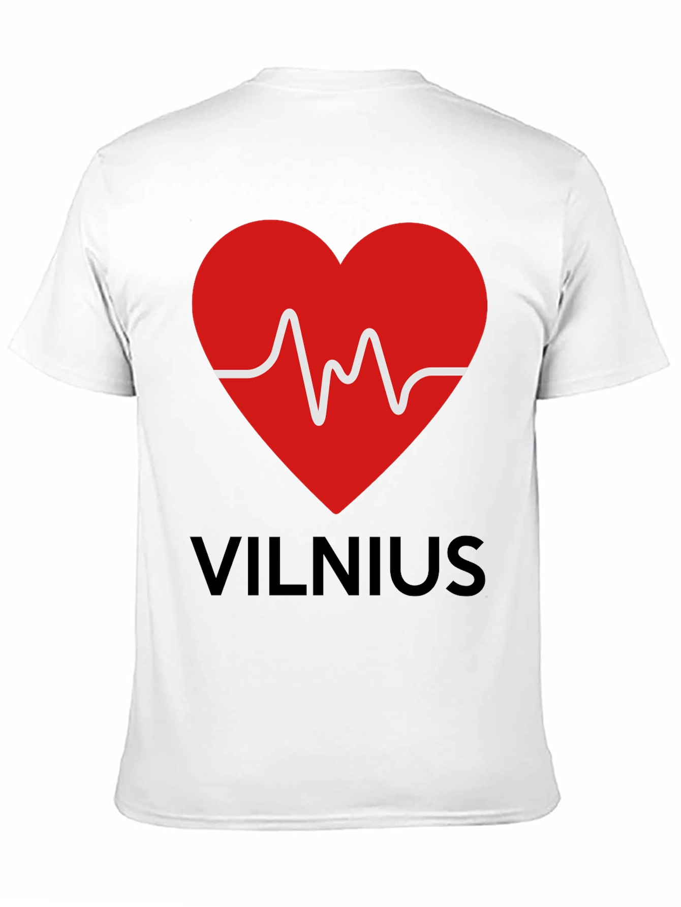 Vilnius Heartbeat T-Shirt - Mens Graphic Tee