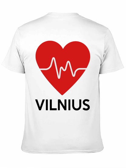 Vilnius Heartbeat T-Shirt - Mens Graphic Tee