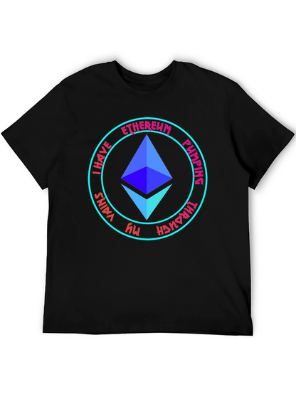 Ethereum Pumping Through My Veins Black T-Shirt