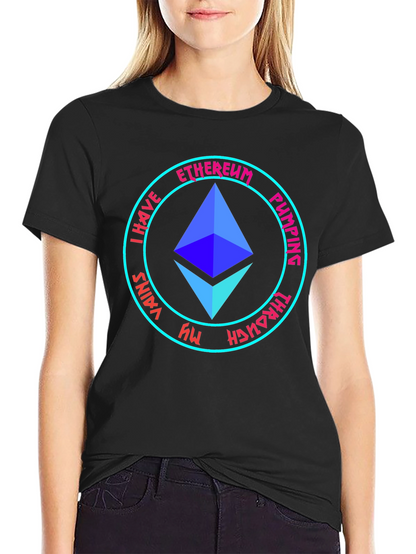 Ethereum Pumping Through My Veins Black T-Shirt