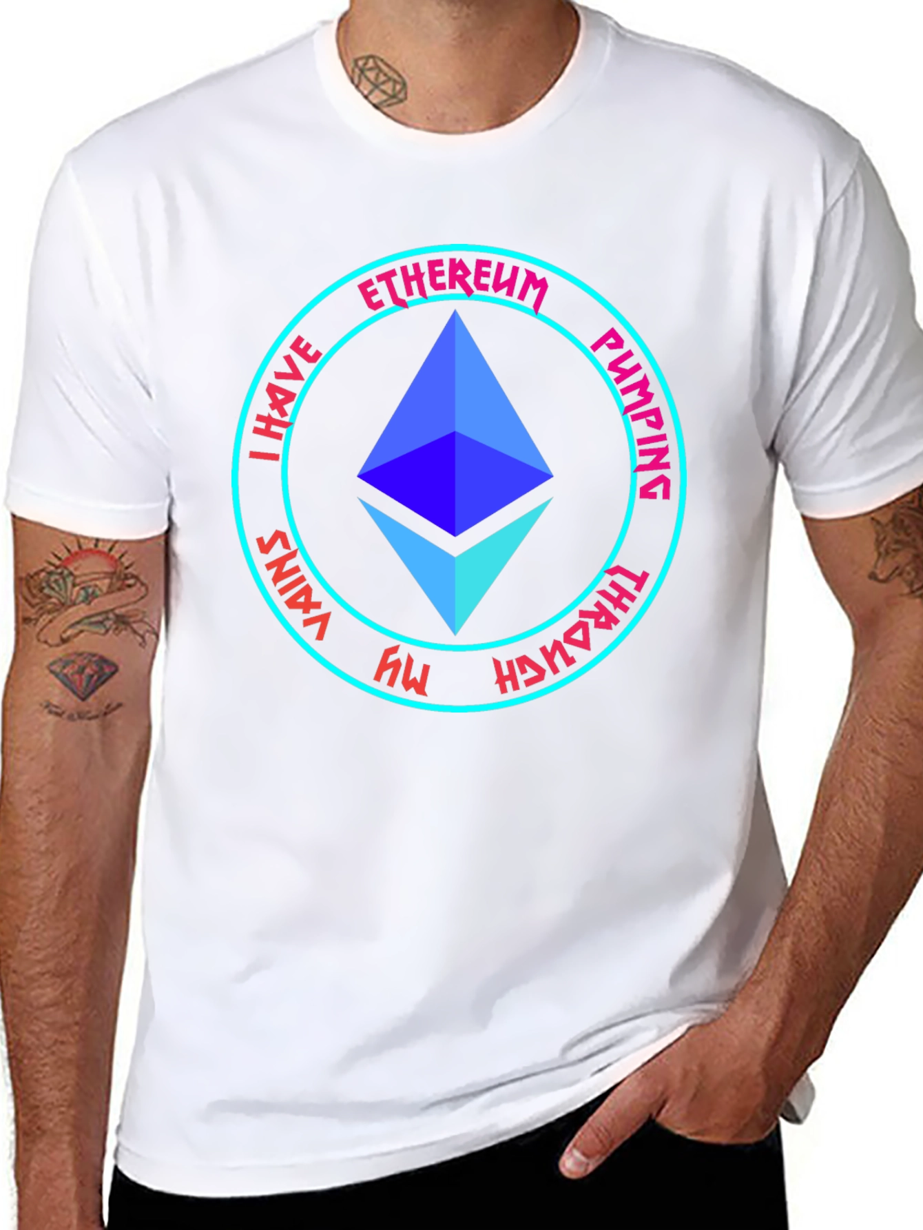 Ethereum Pumping Through My Veins Black T-Shirt