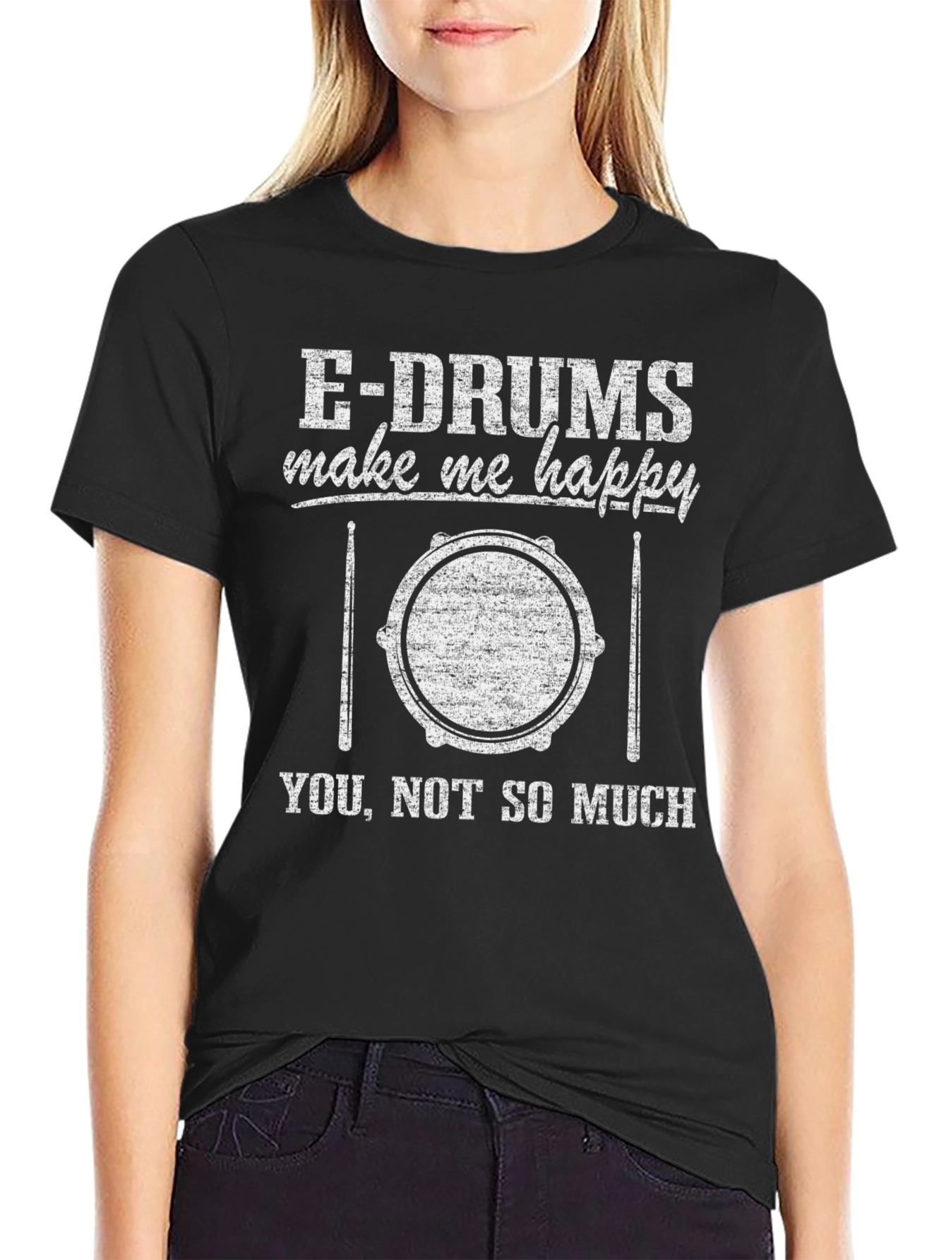 E-Drums Make Me Happy Funny Drummer T-Shirt