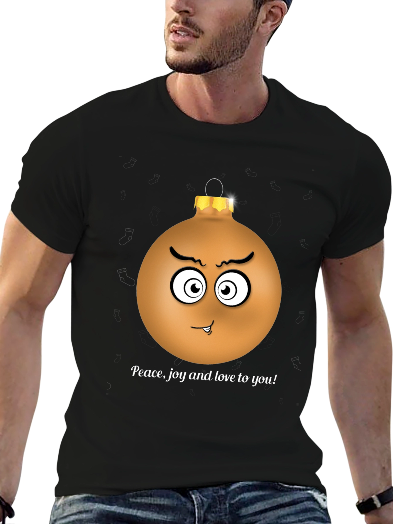 Festive Grumpy Ornament Graphic Tee