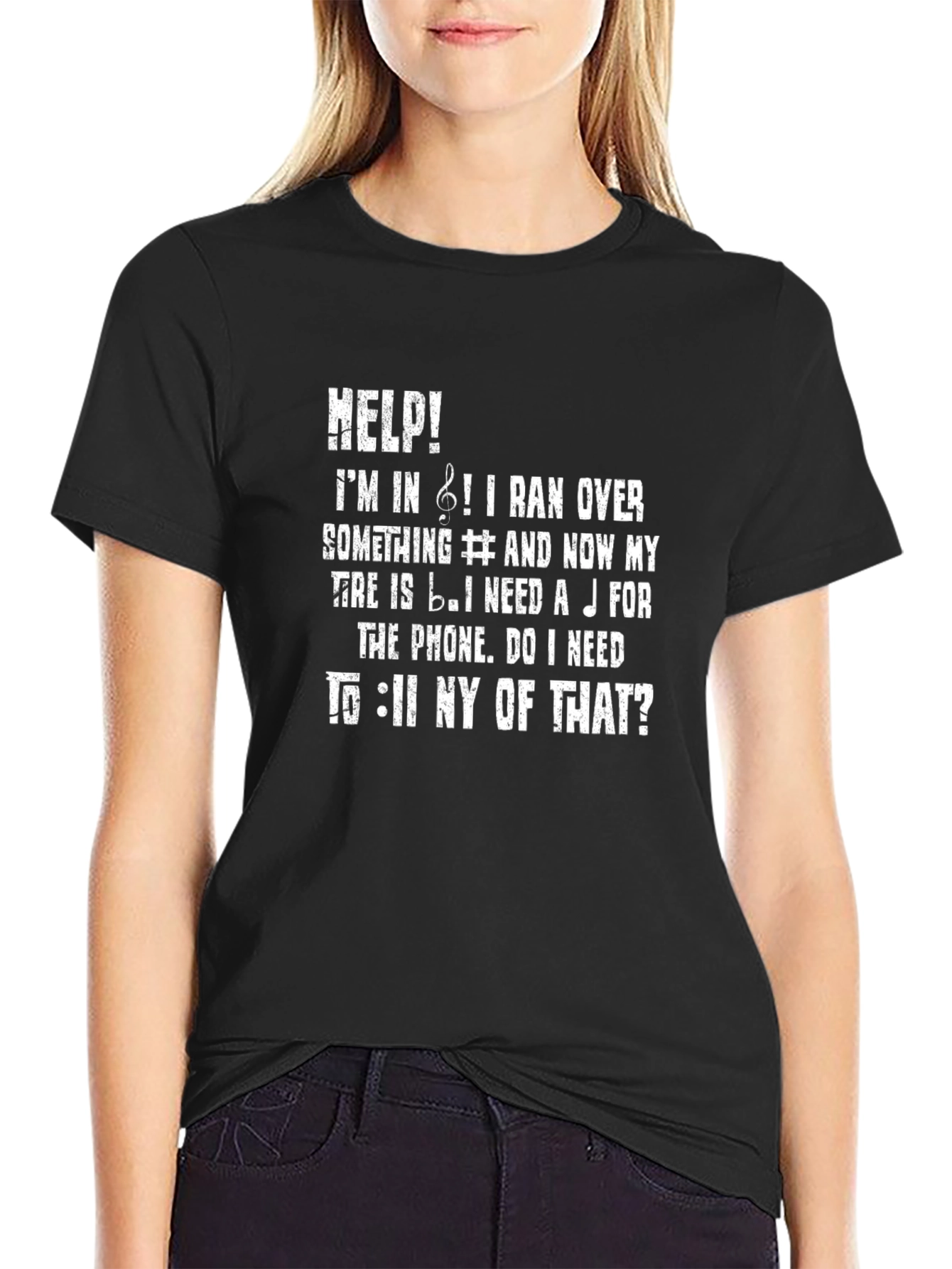 Musical Humor T-Shirt: Flat Tire!
