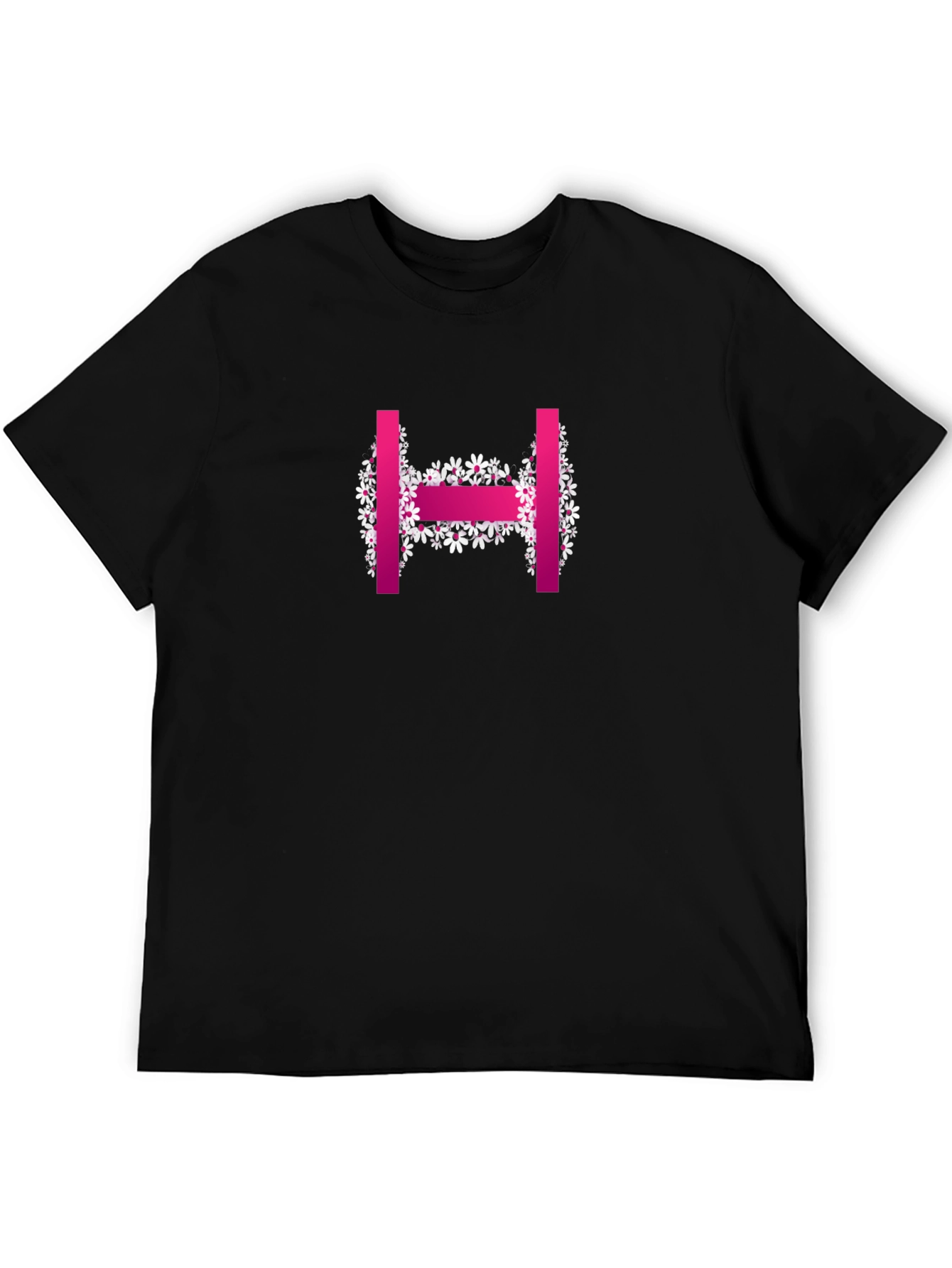 Floral H Letter T-Shirt - Stylish & Unique