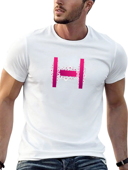 Floral H Letter T-Shirt - Stylish & Unique