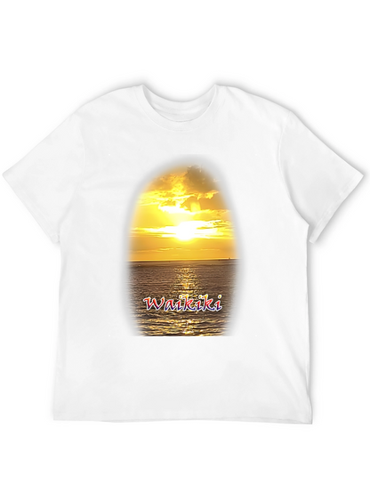 Waikiki Sunset Graphic T-Shirt