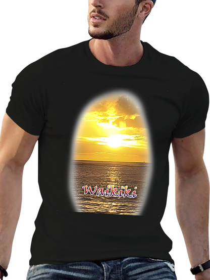 Waikiki Sunset Graphic T-Shirt