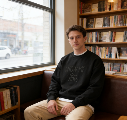 Playful "Show Me Your Kitties" Minimalist Sweater