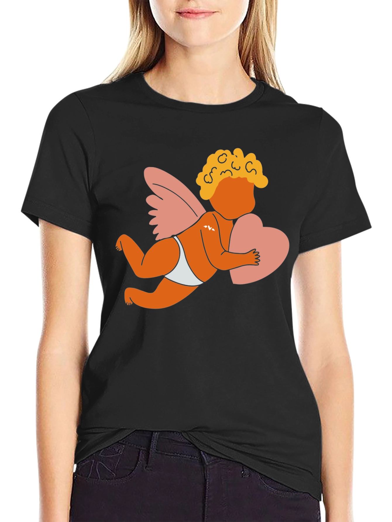 Cupid Graphic T-Shirt - Love and Hearts