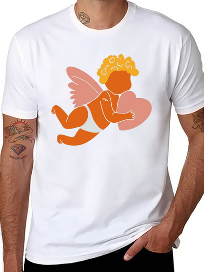Cupid Graphic T-Shirt - Love and Hearts