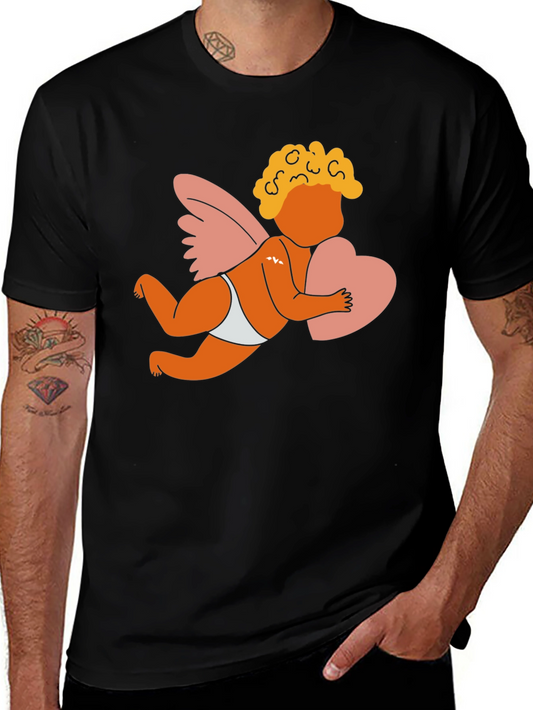 Cupid Graphic T-Shirt - Love and Hearts