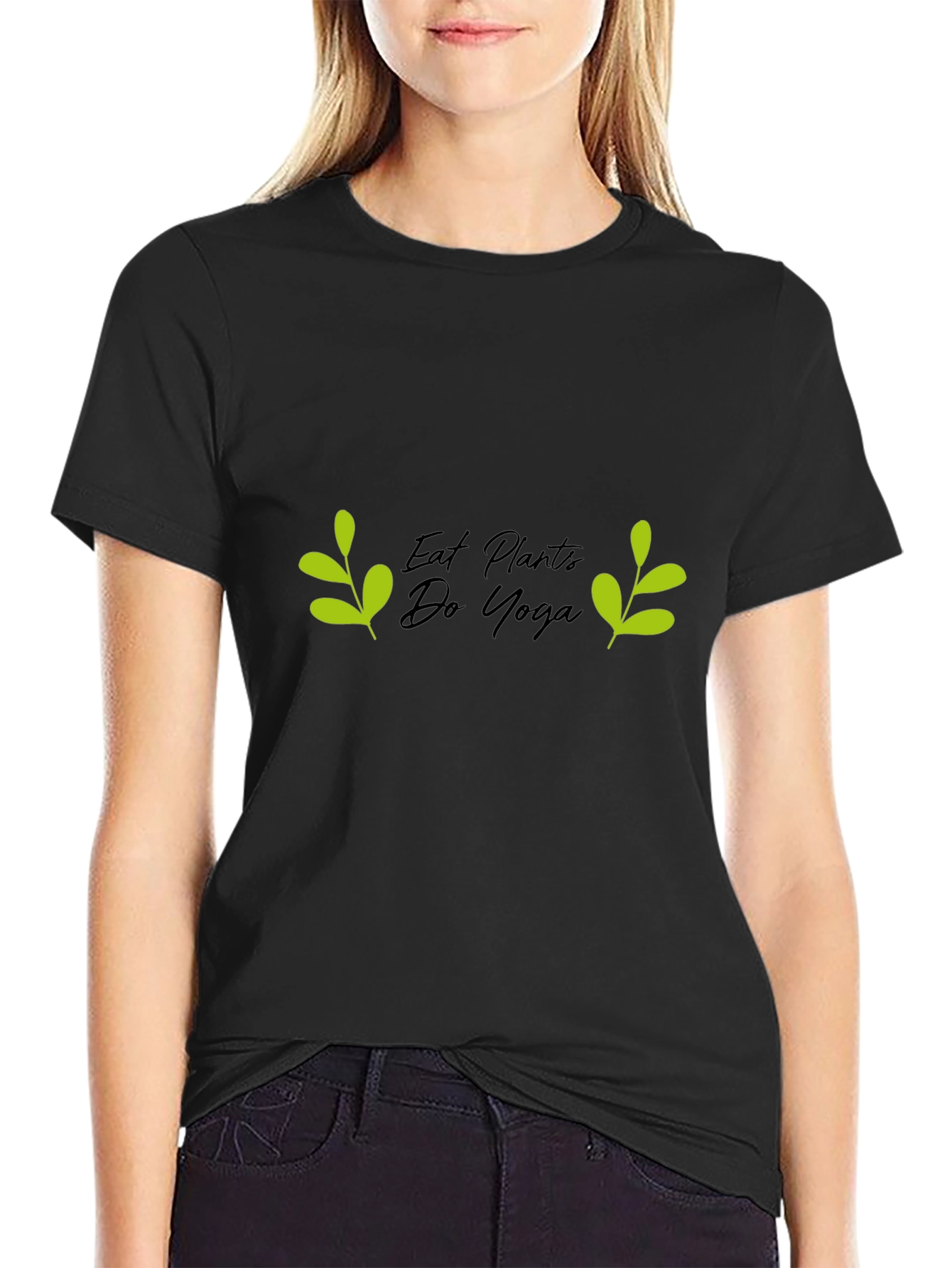 Eat Plants Do Yoga Graphic T-Shirt