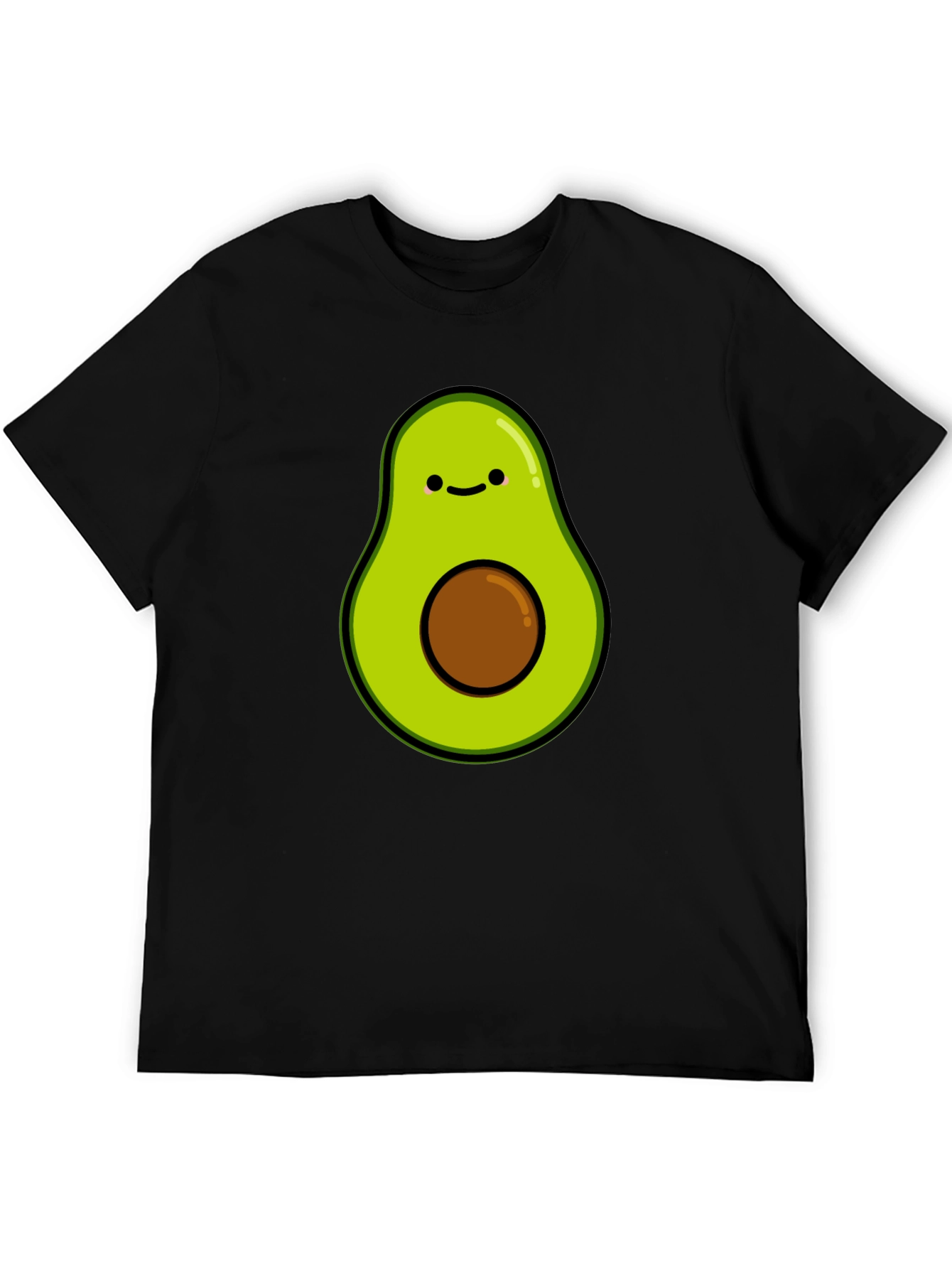 Cute Avocado Graphic T-Shirt - Black
