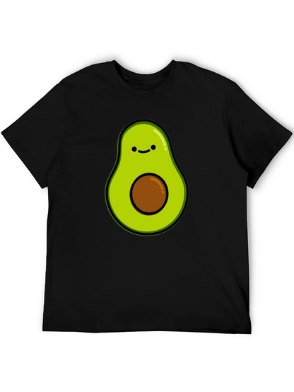 Cute Avocado Graphic T-Shirt - Black