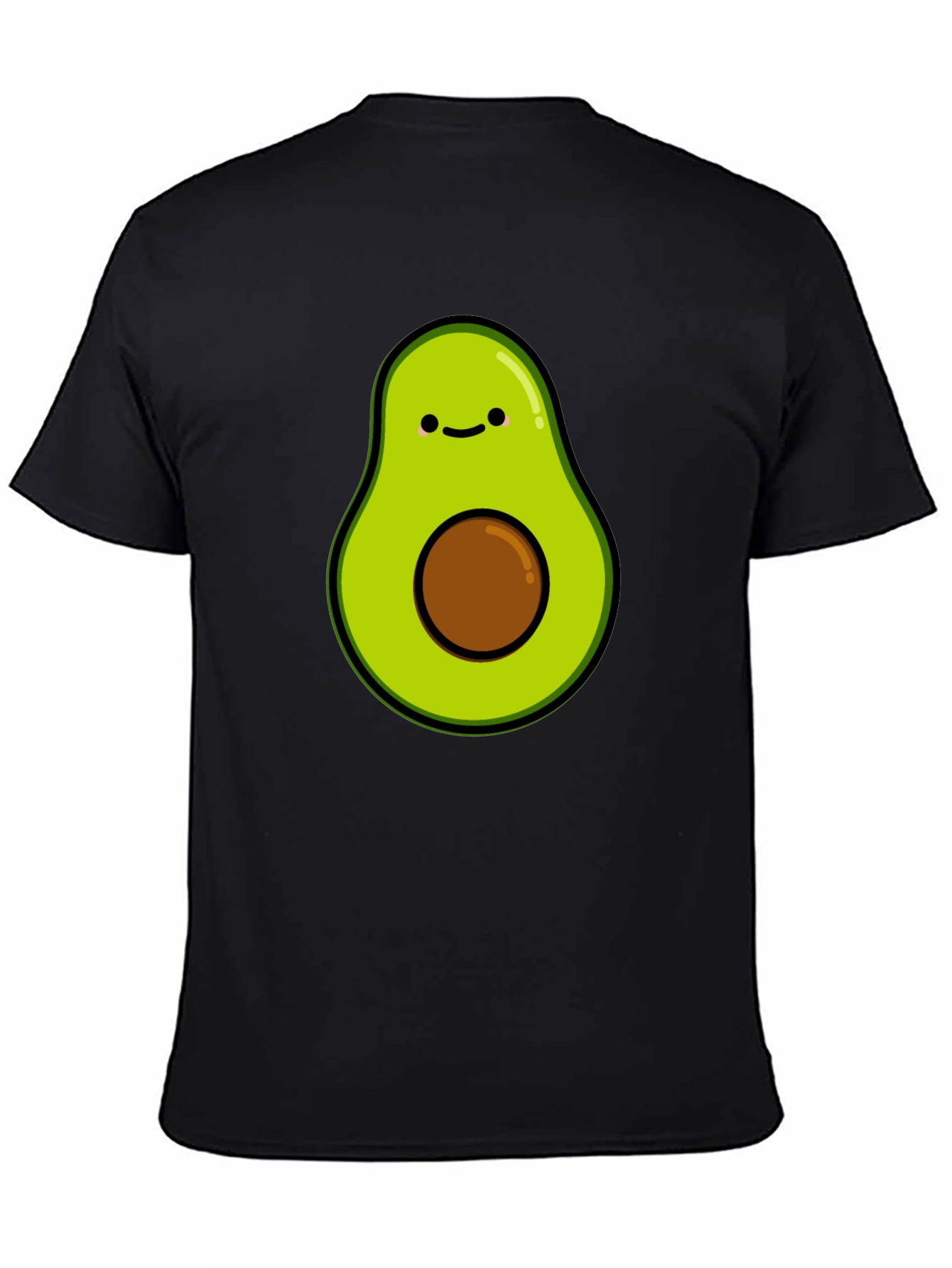 Cute Avocado Graphic T-Shirt - Black