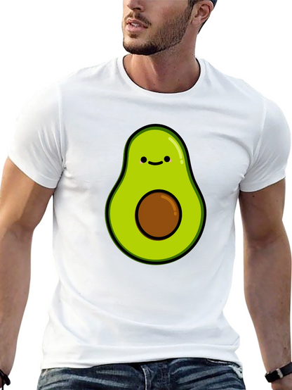 Cute Avocado Graphic T-Shirt - Black
