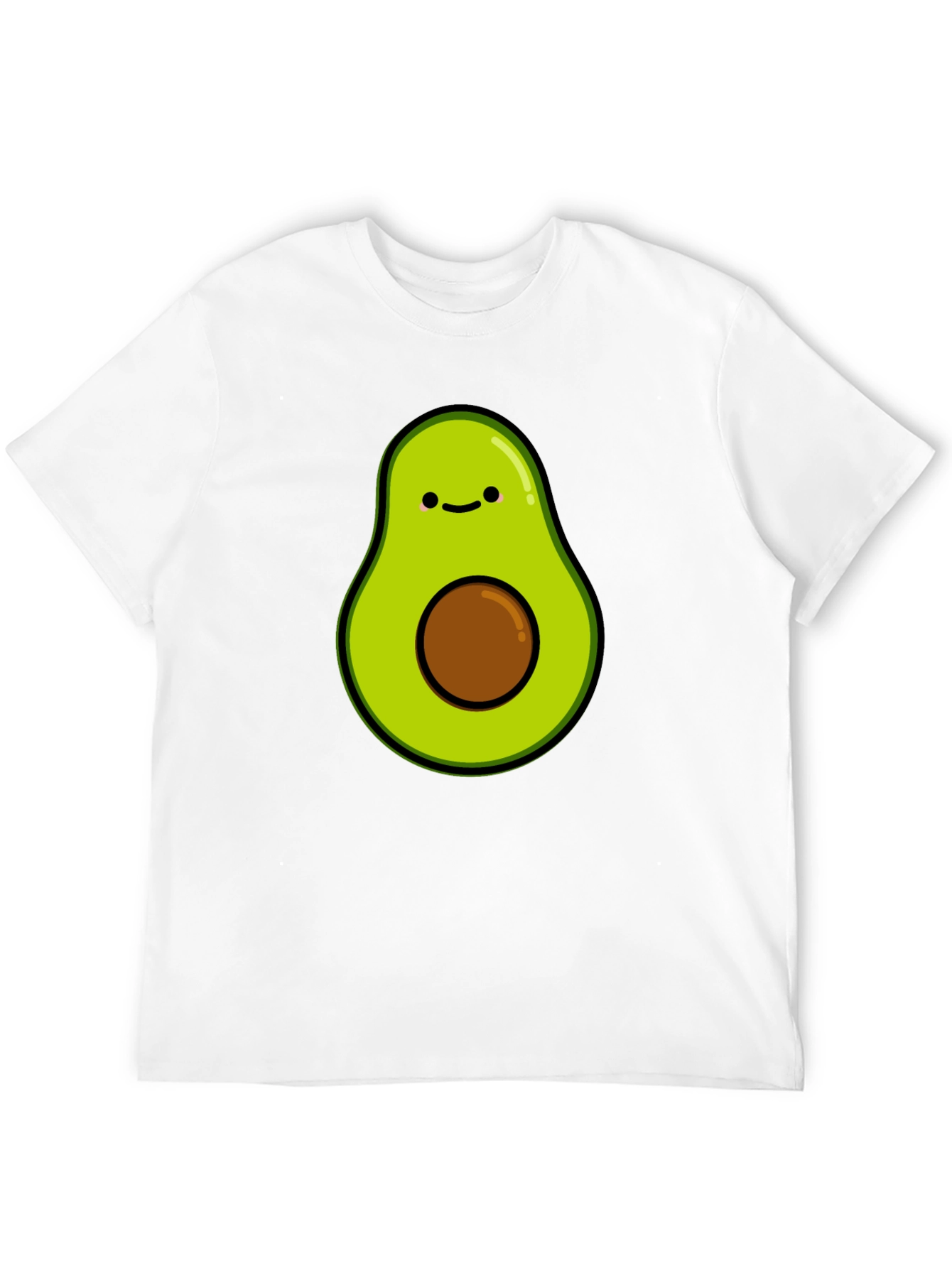 Cute Avocado Graphic T-Shirt - Black