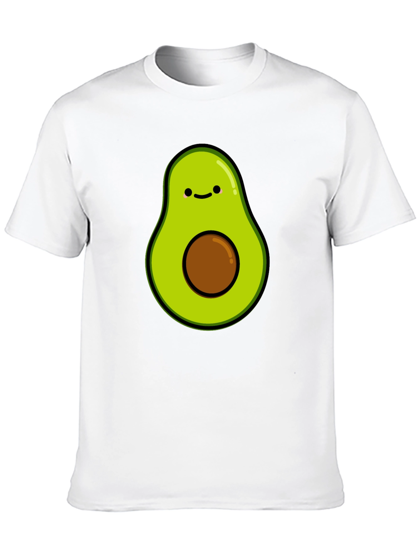 Cute Avocado Graphic T-Shirt - Black