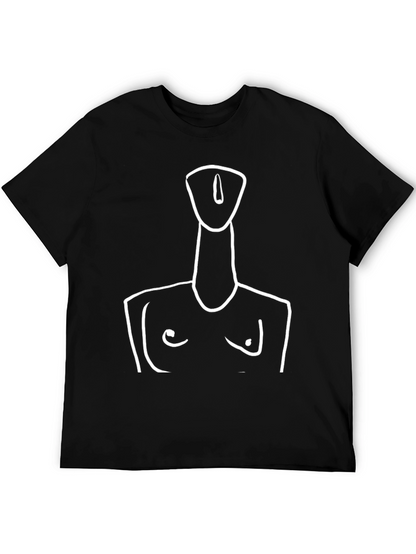 Abstract Woman Art Print Black T-Shirt
