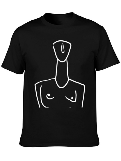 Abstract Woman Art Print Black T-Shirt