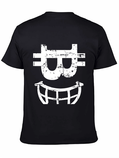 Bitcoin Smile Graphic T-Shirt - Black